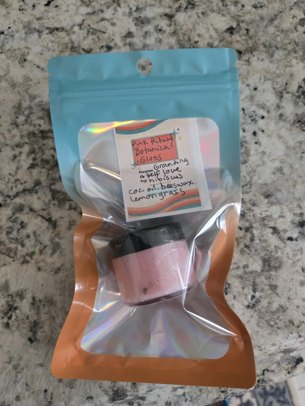 4/$15 Pink Ritual Botanical Lip Gloss -  20ml All Natural Makeup